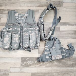 Rare Blackwater Gear I-O Tactical Vest Rig Set ACU Digital PMC Kit A++ USGI